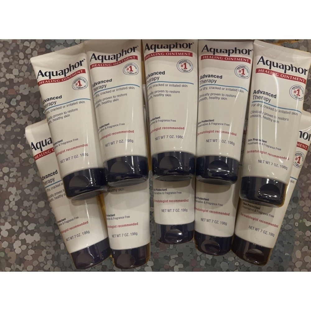 10 X Aquaphor Advanced Therapy Healing Ointment Skin Protectant -7 oz. Tube NEW